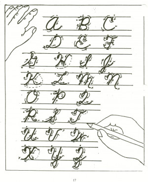 Handwriting Cursive Alphabet