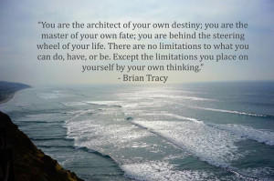 the architect of your own destiny; you are the master of your own fate ...