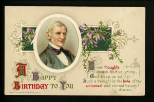 ... Poet Quotes Sayings postcard John Winsch Circa 1910 Birthday Emerson