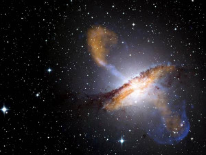 black hole overflows from galaxy Centaurus A