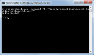 Escaping quotes in powershell.exe -command via command prompt