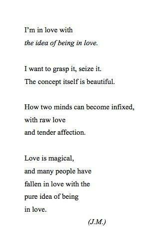 The Idea of Being in Love