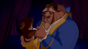 He gives Belle the magic mirror so she can look back and remember him ...