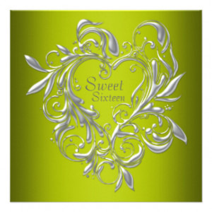 Silver Heart Sage Green...