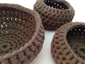 Crocheted Urchin Pot - Brown - by sjsmith on madeit