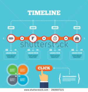 Timeline with arrows and quotes. Strike icon. Storm bad weather and ...