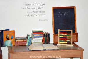 ... , here is a quote we added to our home library/school room wall