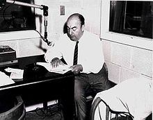 Neruda recording his poetry at the U.S. Library of Congress in 1966.