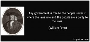 Colonial Pennsylvania Government Quotes by William Penn Breaking ...
