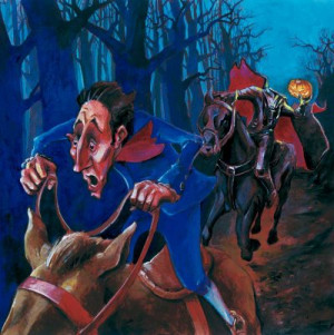ichabod being chased by horseman