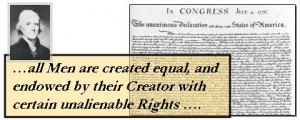 Declaration of Independence Equality Quote