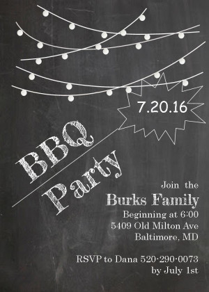 Barbecue BBQ Party Invitations