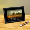 Accountability Windmill Framed Desktop Print