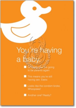 Condom Broke Humorous Congratulations Greeting Card