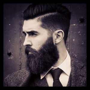 Hipster hairstyles with beards.