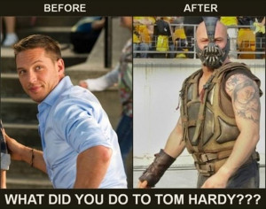 Funny Batman And Bane Pictures Tom hardy batman bane funny