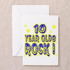 10 Year Olds Rock ! Greeting Cards (Pk of 10) for