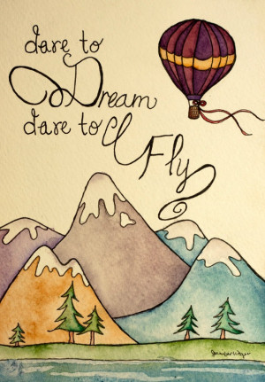 Dare to Fly Art Print. $10.00, via Etsy.