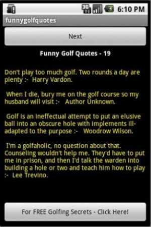 View bigger - Funny Golf Quotes for Android screenshot