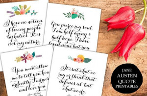 Jane Austen Quote prints printable inspirational classic literature ...
