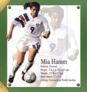Soccer Quotes For Girls Mia Hamm