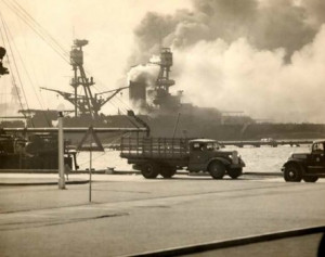 Pearl Harbor Day images - USS Nevada attempting to move into the open ...