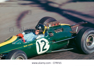 Stock Photo Jim Clark in Lotus 25 during 1964 Monaco Grand Prix
