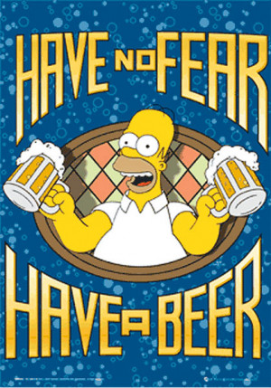 Póster efecto 3D Homer Simpson Cerveza