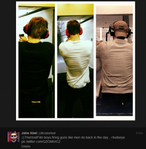 ... is Boyd Holbrook doing some training at the gun range for the film