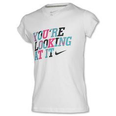 Girls' Nike You're Looking At It T-Shirt | FinishLine.com | White More