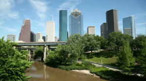 Skyline Houston Texas Above