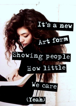 Lorde Lyrics - TENNIS COURT via http://trampledhibiscus.tumblr.com/