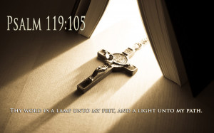 Psalm 119:105 Cross And Bible HD Wallpaper Download this free ...