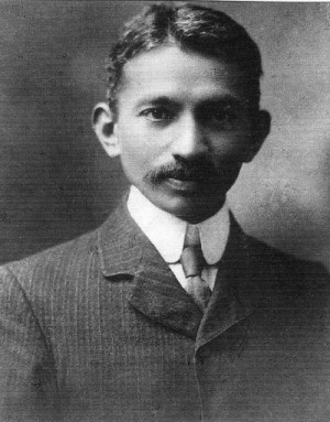 Gandhi as a young man in South Africa