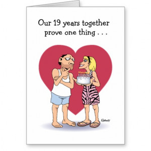 Funny 19th Anniversary Card: Love