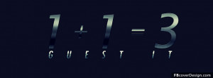 one plus one equals three Facebook covers