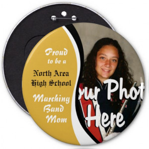 Marching Band Mom Pinback Buttons