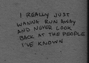 ... white, depression, escape, graffiti, quotes, run away, sad, suicide