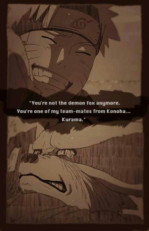 Naruto and Kurama (nine tail demon fox)