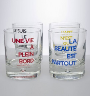 Home > Home accessories > Four glasses with quotes by Rodin