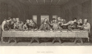 Details about 1858 Steel Plate Engraving/Rare /THE LAST SUPPER!
