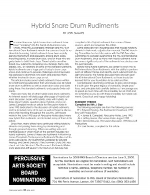 Snare Drum Rudiments