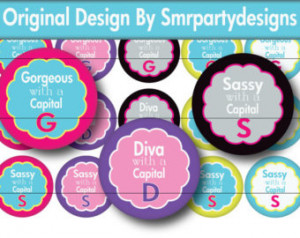 Bottle Cap Images Diva Gorgeous Sassy Images 1 inch circle Collage ...