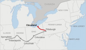 Pittsburgh to Cleveland, Feb. 15, 1861