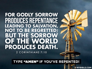 True repentance, Godly sorrow