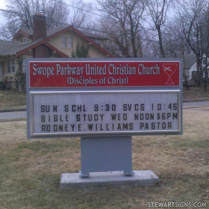 Sign for Swope Parkway United Christian Church