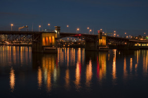 Morrison Bridge is Orange for Civil War