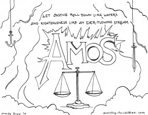 This free coloring page is based on the book of Amos. It’s one part ...