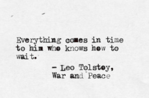 typewritten leo tolstoy war and peace quote