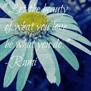 ... - Inspirational Quote Flower Print - Rumi - Daisy - 12x12